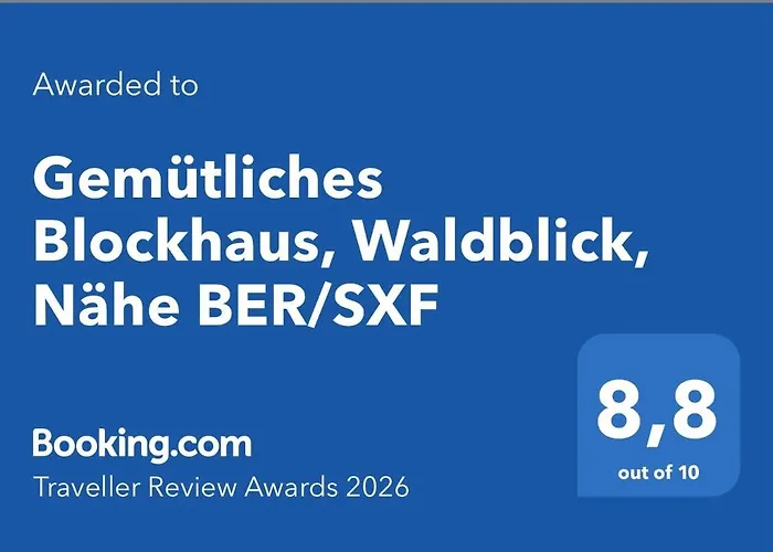 بيت للعطل Gemuetliches Blockhaus, Waldblick, Naehe Ber/sxf برلين
